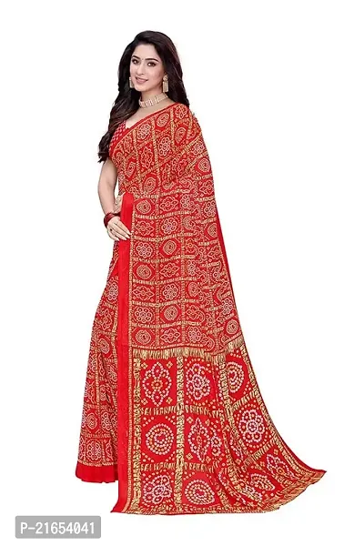 Spacekart Women's Bright Georgette Saree with Unstitched Blouse Piece-thumb2