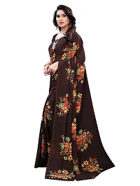 Spacekart Women's casual wear Georgette Saree with Unstitched Blouse Piece-thumb1