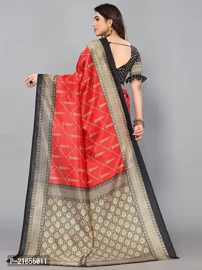 Spacekart - Women Silk Saree with Unstitched Blouse Piece-thumb3