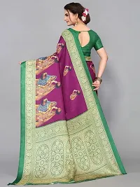 Fancy Khadi Silk Saree with Blouse Piece for Women-thumb1