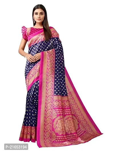 Spacekart Women's Silk Saree for women-thumb0