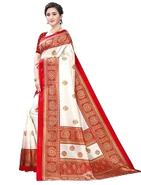 Spacekart Women's Designer Art silk Saree with Unstitched Blouse Piece-thumb1