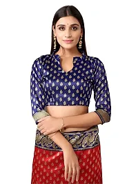 Spacekart Women's Saree with Unstitched Blouse Piece-thumb3