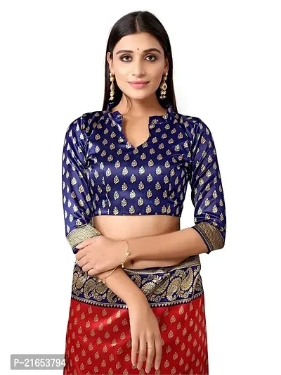 Spacekart Women's Saree with Unstitched Blouse Piece-thumb4