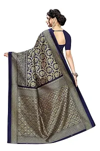 Spacekart Women's Beautiful Silk Saree with Unstitched Blouse Piece-thumb2