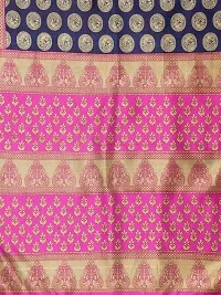 Spacekart women's Litchi silk Saree with Unstitched Blouse Piece-thumb4