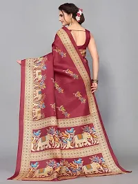 Fancy Khadi Silk Saree with Blouse Piece for Women-thumb2