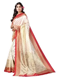 Spacekart Women's latest collection silk Saree with Unstitched Blouse Piece-thumb1