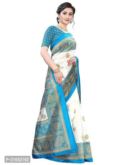 Spacekart Women's Kanchipuram Art Silk Saree with Unstitched Blouse Piece-thumb5