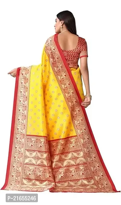 Spacekart Women's Saree and Unstitched Blouse Piece-thumb3