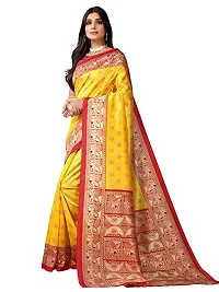 Spacekart Women's Saree and Unstitched Blouse Piece-thumb1