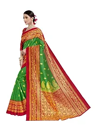 Spacekart Women's Beautiful Art Silk Saree with Unstitched Blouse Piece-thumb1