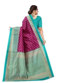 Spacekart Women's Silk Saree with Unstitched Blouse Piece-thumb2