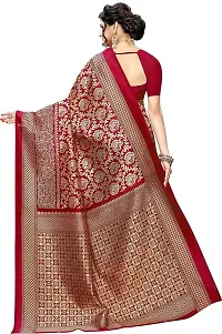 Spacekart Silk Saree with Unstitched Blouse Piece free size-thumb2