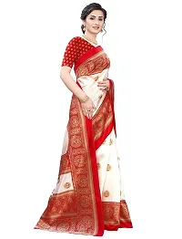 Spacekart Women's Designer Art silk Saree with Unstitched Blouse Piece-thumb4