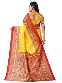 Spacekart Silk Saree with Unstitched Blouse Piece for women-thumb2