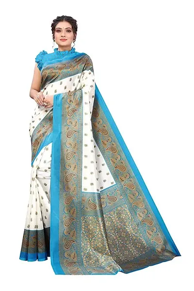 Spacekart Women's Silk Saree with Unstitched Blouse Piece