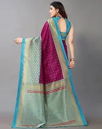 Spacekart Women's Elegant Silk Saree with Blouse Piece.-thumb2