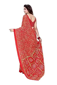 Spacekart Women's Bright Georgette Saree with Unstitched Blouse Piece-thumb3