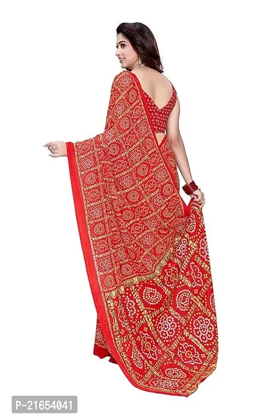 Spacekart Women's Bright Georgette Saree with Unstitched Blouse Piece-thumb4