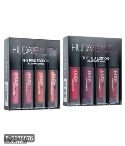 Ewy Hudda Beauty Lipstick Red Pink Pack Of 8 Makeup Lips-thumb0