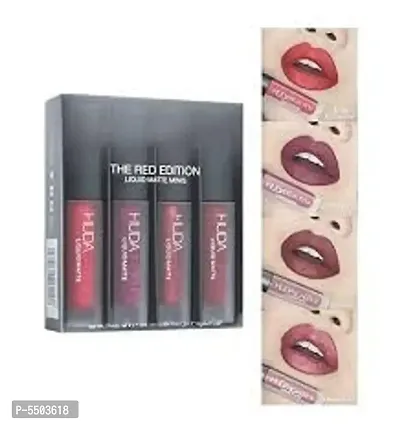 EWY MAKE UP Matte Minis Red Edition Liquid Lipstick Set of 4  (red, 80 g)