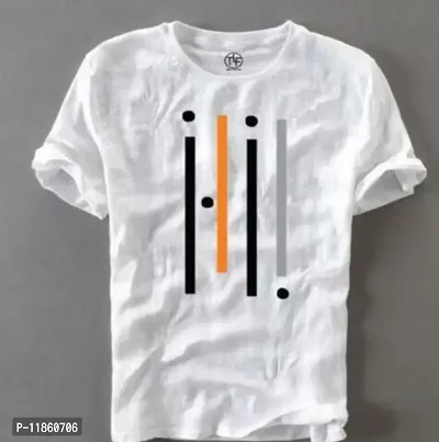 Vk Ent Half Sleeve Casual Printed Multiline Unisex Boy's/Girl's/Men's/Women's Regular Fit T-Shirt (Medium)-thumb3