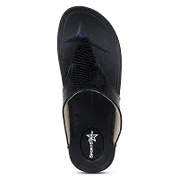 Vk Ent Women/ Girls Flip Flops Sneakers ( Black-006 )-thumb3