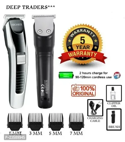 Hair trimmer for men Clipper Shaver Rechargeable Hair Machine adjustable for men Beard Hair Trimmer, beard trimmers for men, beard trimmer for men with 4 combs (Black)-thumb0