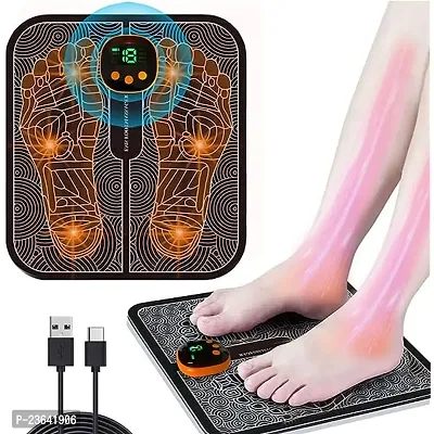 Foot Massager Pain Relief Wireless Electric EMS Massage Machine,Rechargeable Portable Folding Automatic with 8 Mode19 Intensity for Legs,Body,Hand Therapy (Foot Massager and body Massager)/-thumb0