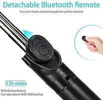 Deep**Extendable Bluetooth-Enabled Selfie Stick/Tripod with Wireless Remote, 3 Light Tones, 6 Colour Modes, Useful for Selfies, Makeup, Vlogging and Portrait Shots-thumb2