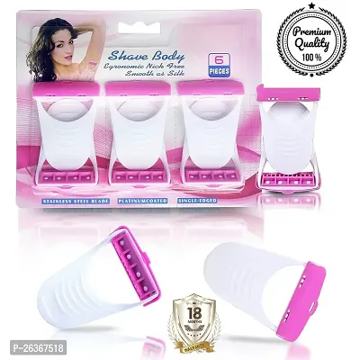 Shaving Razor Women's Disposable Plastic Hair Razor  Bikini Shaving Razor For Women- Pack Of 1 (6 Pcs)-thumb0