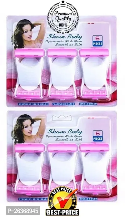 Razor*** Women's Disposable Plastic Hair Razor  Bikini Shaving Razor For Women- Pack Of 2 ( 12 Pcs )-thumb0