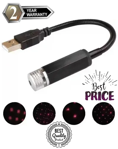 USB Star Light for All Cars, Adjustable USB Night Projector Light for All Cars Interior Light (Black)