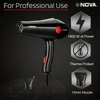 Professional Stylish Hair Dryers For Womens And Men Hot And Cold DRYER (1800 W BLACK)-thumb1