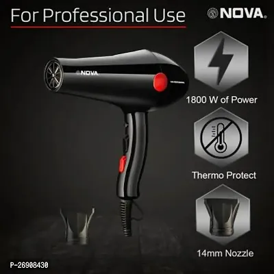 Professional Stylish Hair Dryers For Womens And Men Hot And Cold DRYER (1800 W BLACK)-thumb2