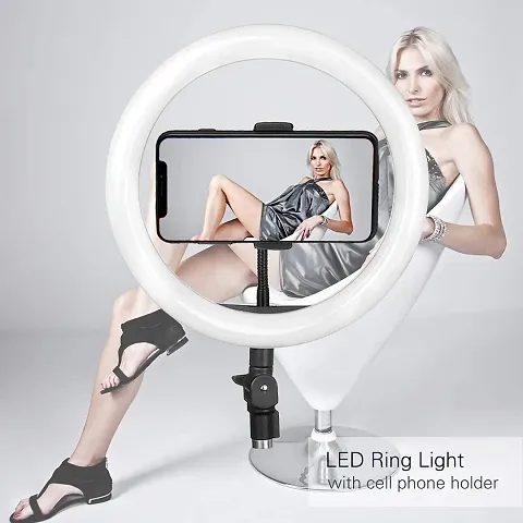 Smart 10 Inch LED Ring Light With 3 Color Modes Dimmable Lighting
