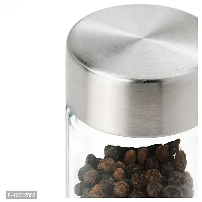 Ikea ORTFYLLD Spice Jar Glass Stainless Steel-thumb2