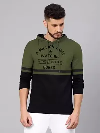 Reliable Multicoloured Cotton Printed Hooded Tees For Men-thumb1