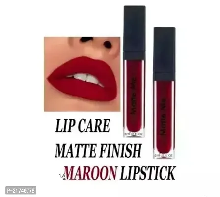 Matte Me Liquid Waterproof And Smudgeporoof Lipstick Maroon Colour Matte Finish Pack Of 2
