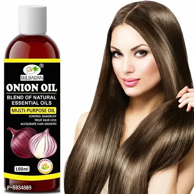 GULBADAN Onion Hair Oil for Hair Growth with Onion & Black Seed for Hair Fall Control Hair Oil  (100 ml)