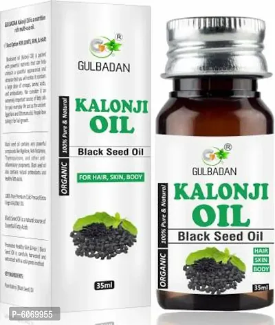 GULBADAN Premium Cold Pressed Kalonji Black Seed Oil for Healthy Hairs and Skin Hair Oil  (35 ml)-thumb0