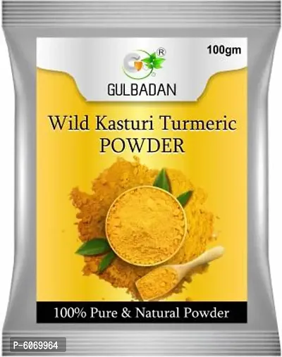 GULBADAN Oragnic Wild Amba Haldi Kasturi Turmeric Manjal Powder For Skin Whitening  (100 g)