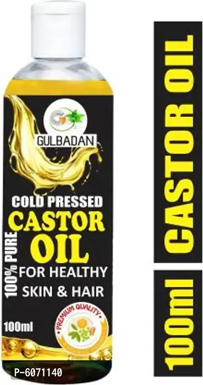 GULBADAN Naturals Cold-Pressed 100% Pure Castor Oil Hair Oil  (100 ml)-thumb0