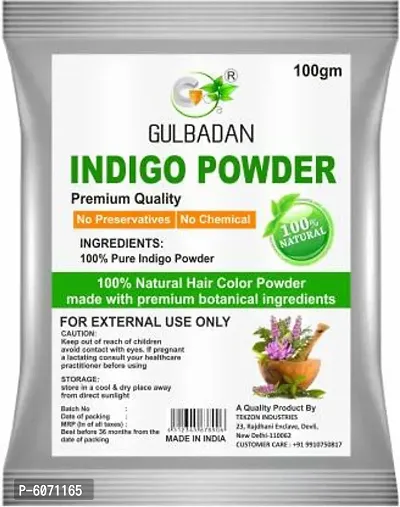 GULBADAN Natural Indigo Powder (Indigofera Tinctoria) For hair care and Herbal Colorant  (100 g)