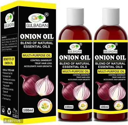 GULBADAN Onion Herbal Hair Oil for Hair Regrowth and Hair Fall Control Hair Oil  (200 ml)