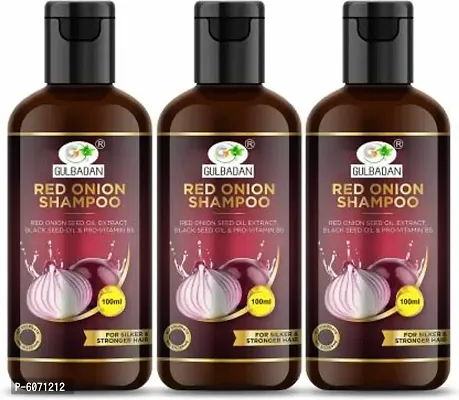 GULBADAN Onion Hair Fall Shampoo for Hair Growth and Hair Fall Control, with Red Onion and Black Seed for Men, Women  (300)-thumb0