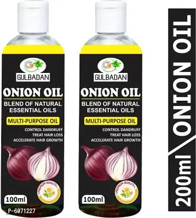 GULBADAN Organics ONION Herbal Hair oil- Blend of 14 Natural Oils For Hair Regrowth Hair Oil  (200 ml)