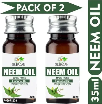 GULBADAN Herbal Pure Neem Oil (Pack of 2) Hair Oil  (70 ml)