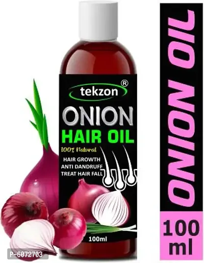 tekzon Natural Onion Oil with Pure Essential Oils Hair Growth Hair Oil  (100 ml)